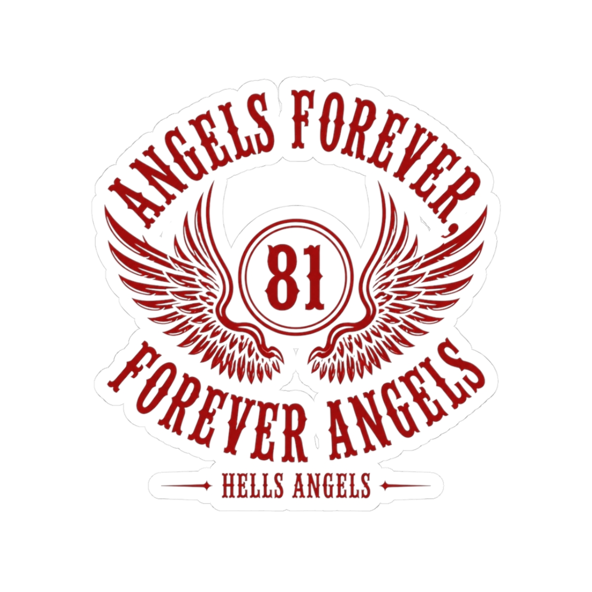 Hells Angels "Angels Forever, Forever Angels" Sticker - alternate angle 1, merchandise