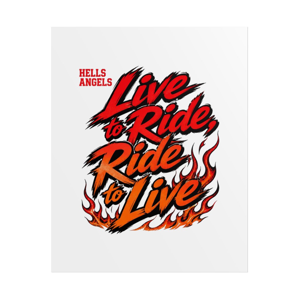 Hells Angels "Live to Ride, Ride to Live" Poster - Official Posters & Wall Art merchandise