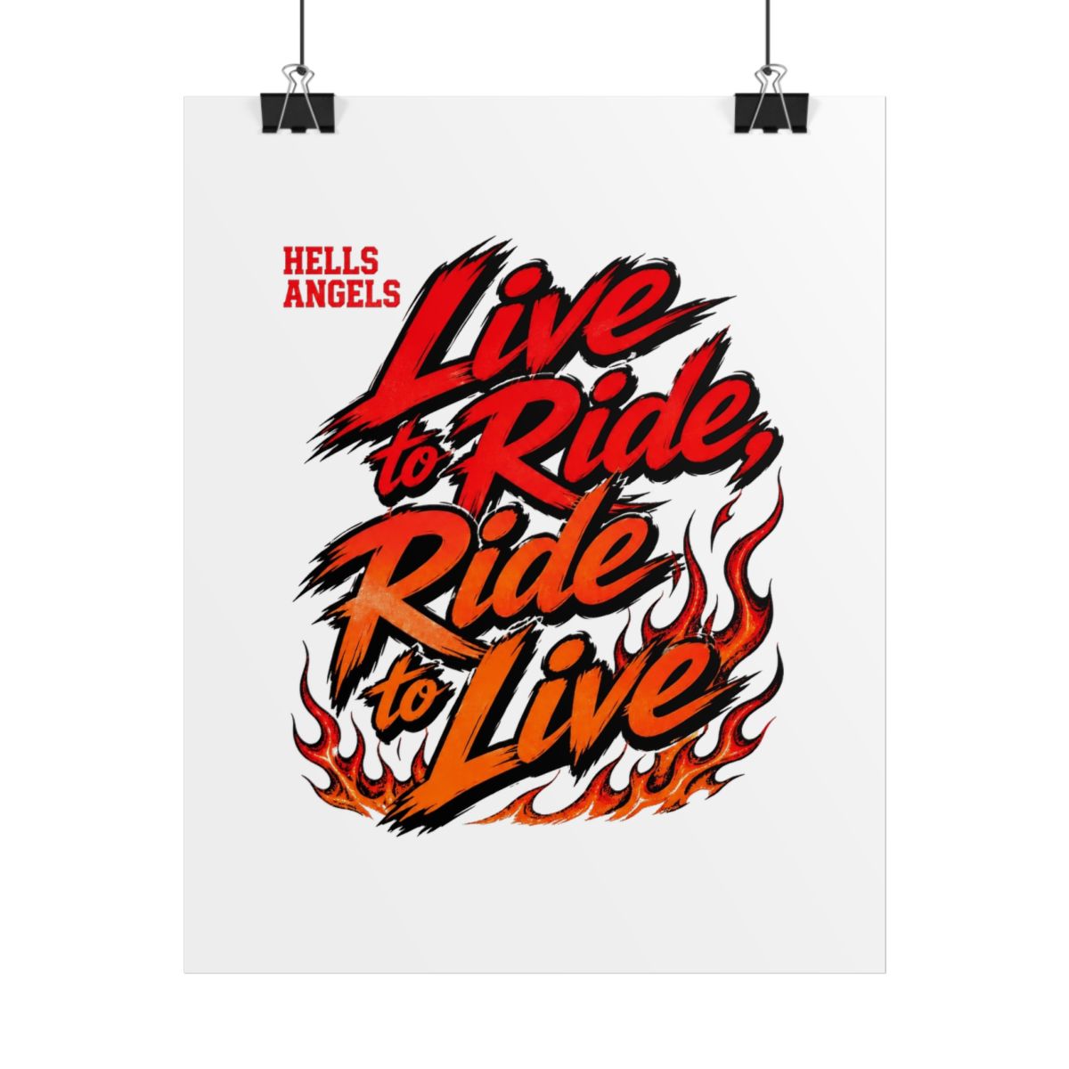 Hells Angels "Live to Ride, Ride to Live" Poster