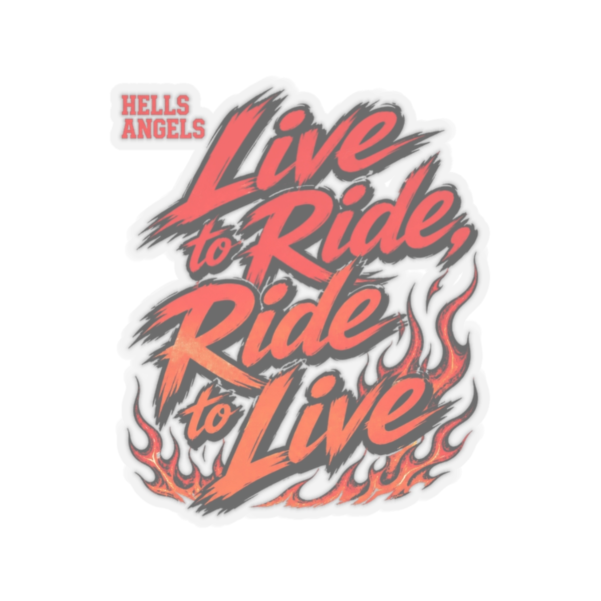 Hells Angels "Live to Ride, Ride to Live" Sticker - alternate angle 4, merchandise