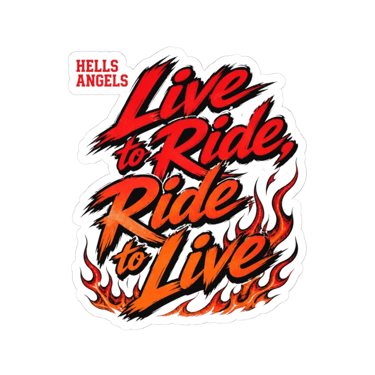 Hells Angels "Live to Ride, Ride to Live" Sticker