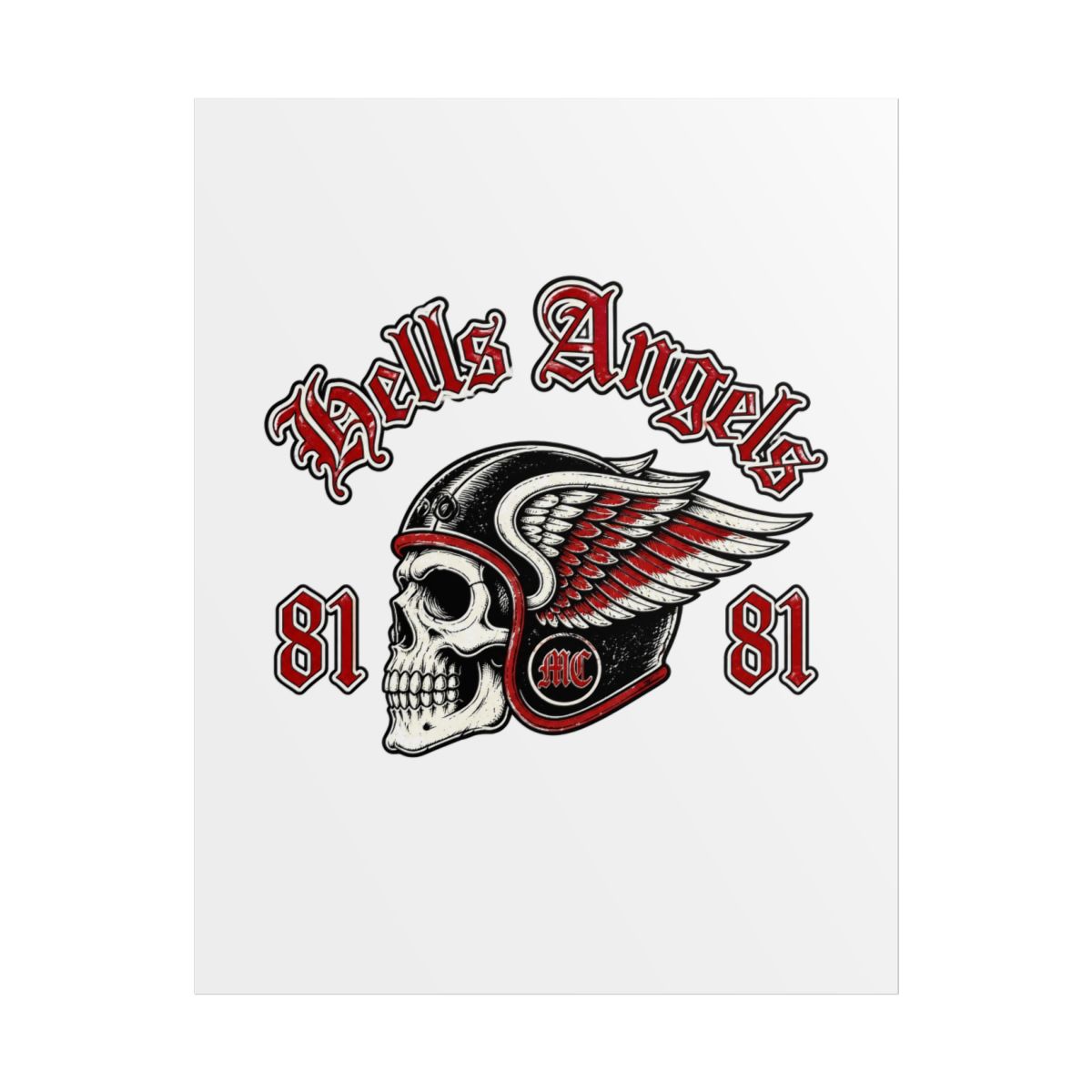 Hells Angels "Death Head" Poster - alternate angle 1, merchandise