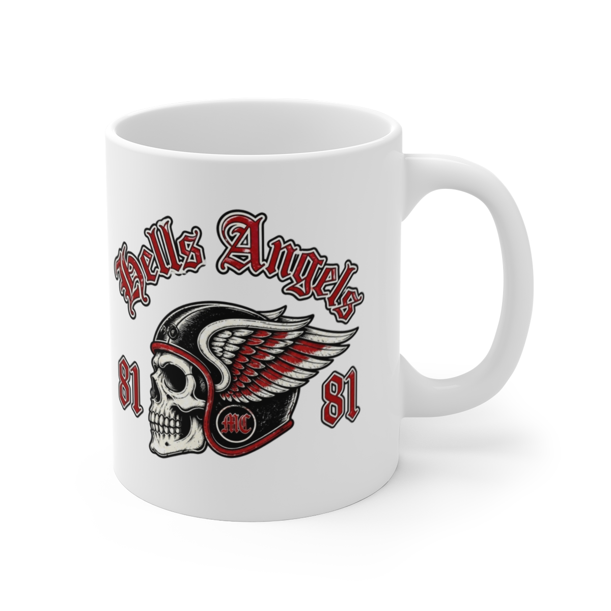 Hells Angels "Death Head" White Mug