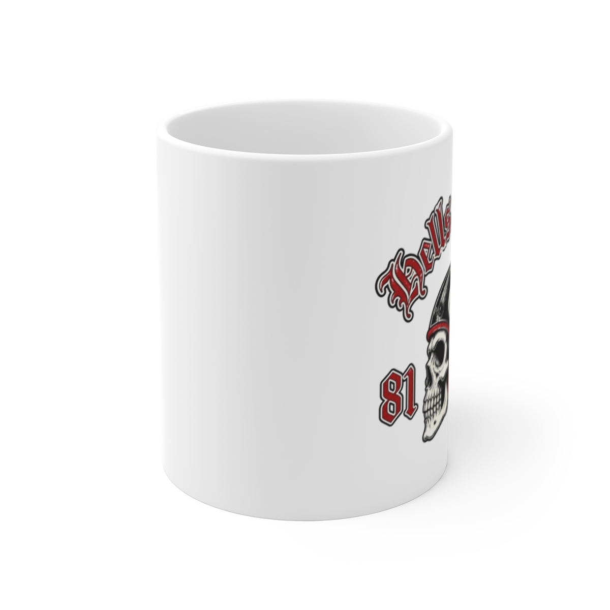 Hells Angels "Death Head" White Mug - alternate angle 1, merchandise