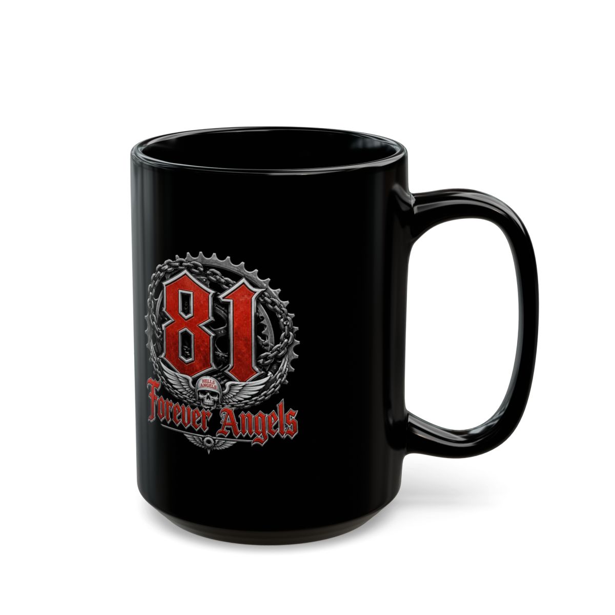 Hells Angels "Forever Angels" Black Mug - alternate angle 5, merchandise