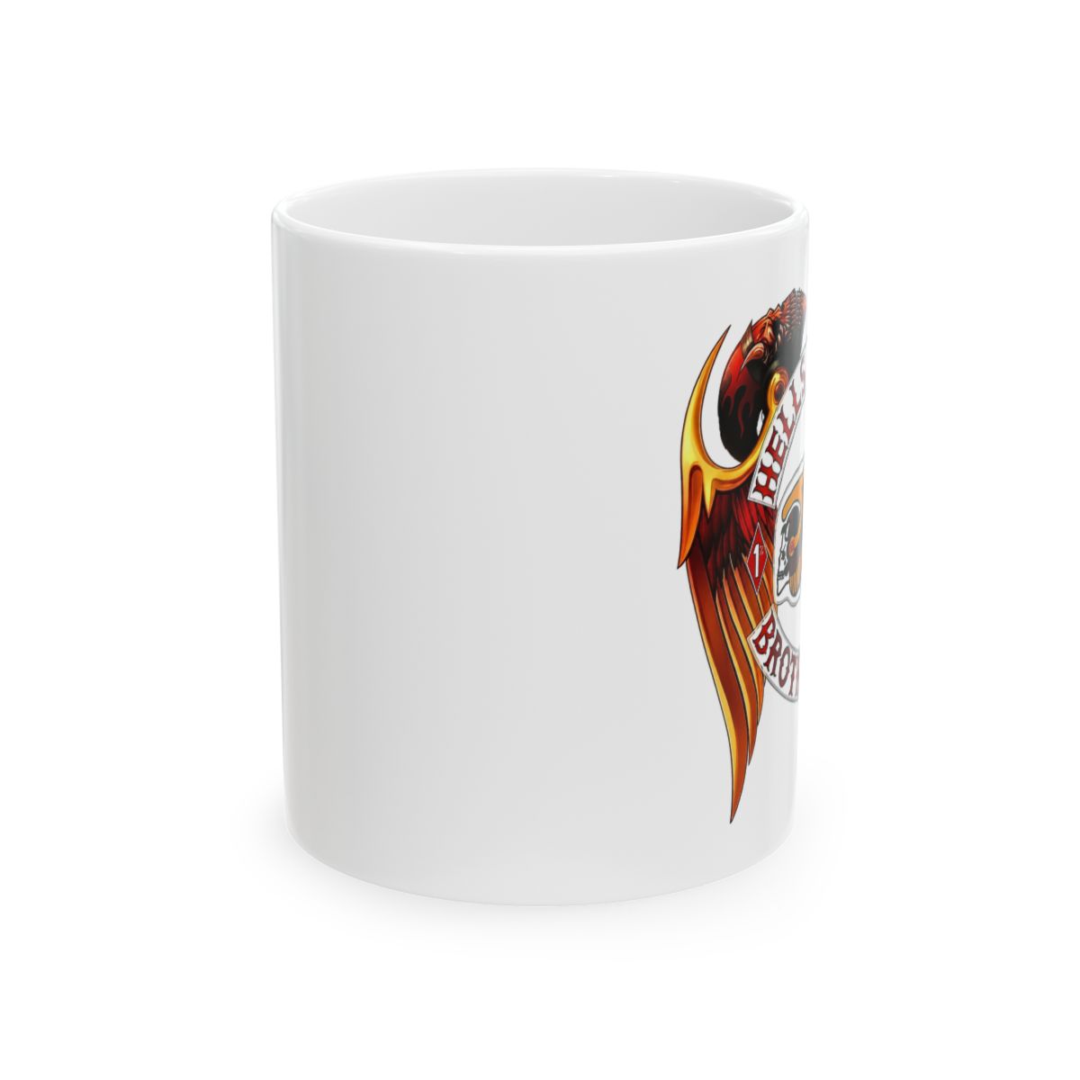 Viking Helm Skull with Wings Mug | Norse Warrior Coffee Cup | 81 | Hells Angels