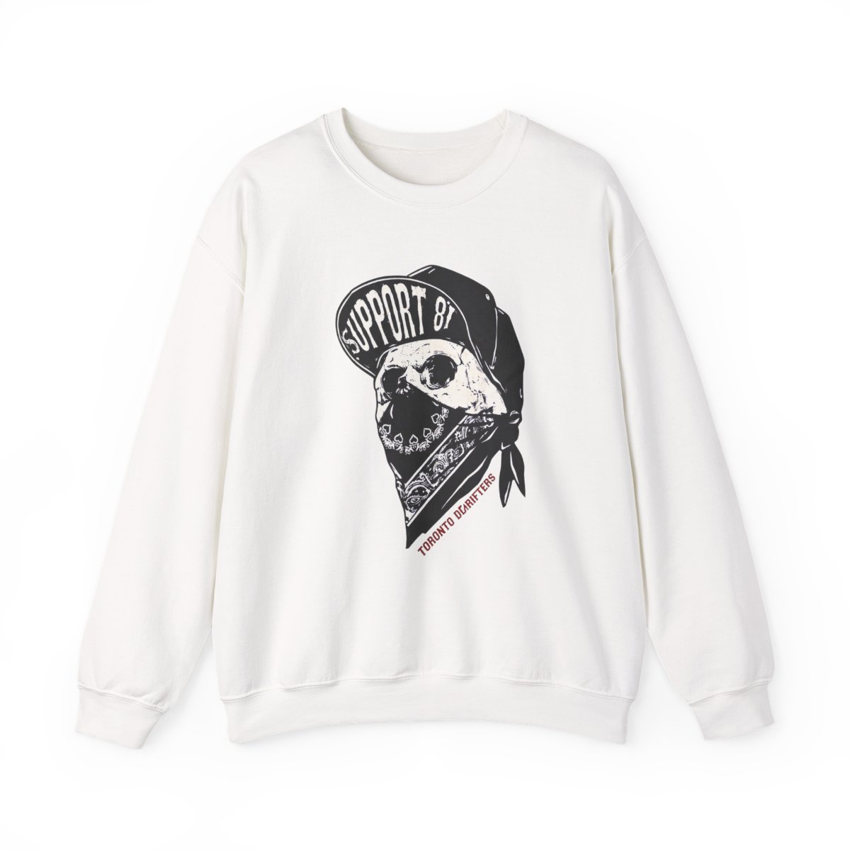 Skull Bandana 'Support 87' Crewneck Sweatshirt | Biker Skull Graphic | 81 | Hells Angels