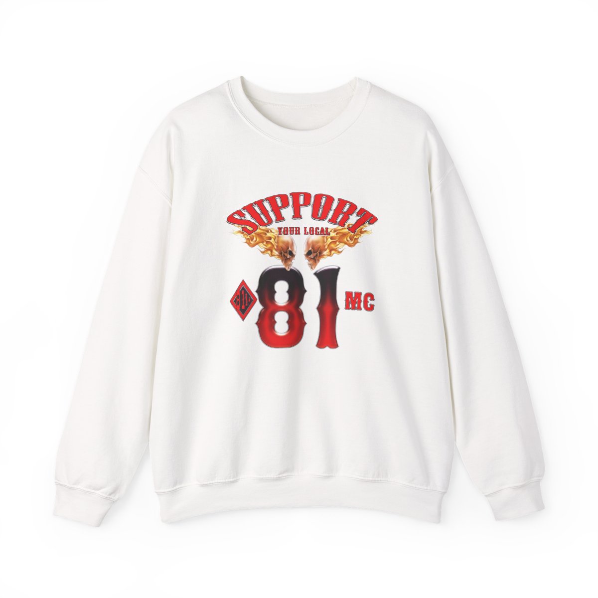 Support 81 Eagle Graphic Sweatshirt | Vintage Racing Number MC 81 Crewneck | 81 | Hells Angels