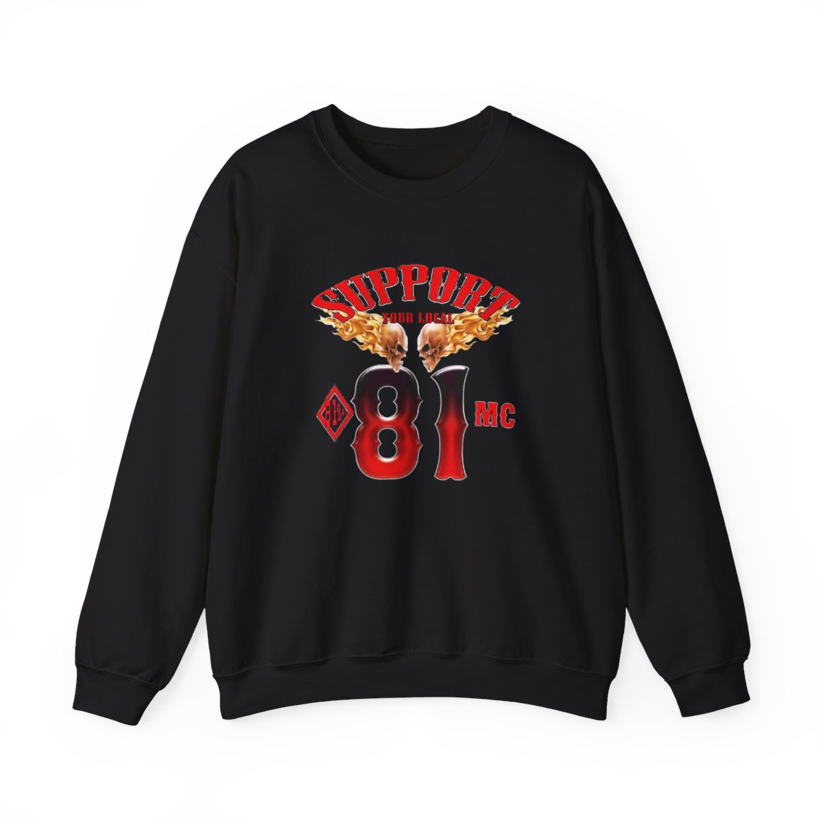 Support 81 Eagle Graphic Sweatshirt | Vintage Racing Number MC 81 Crewneck | 81 | Hells Angels - alternate angle 1, merchandise