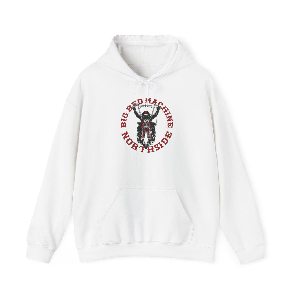 Big Red Machine Northside Hoodie | Motorcycle Rider Graphic | 81 | Hells Angels