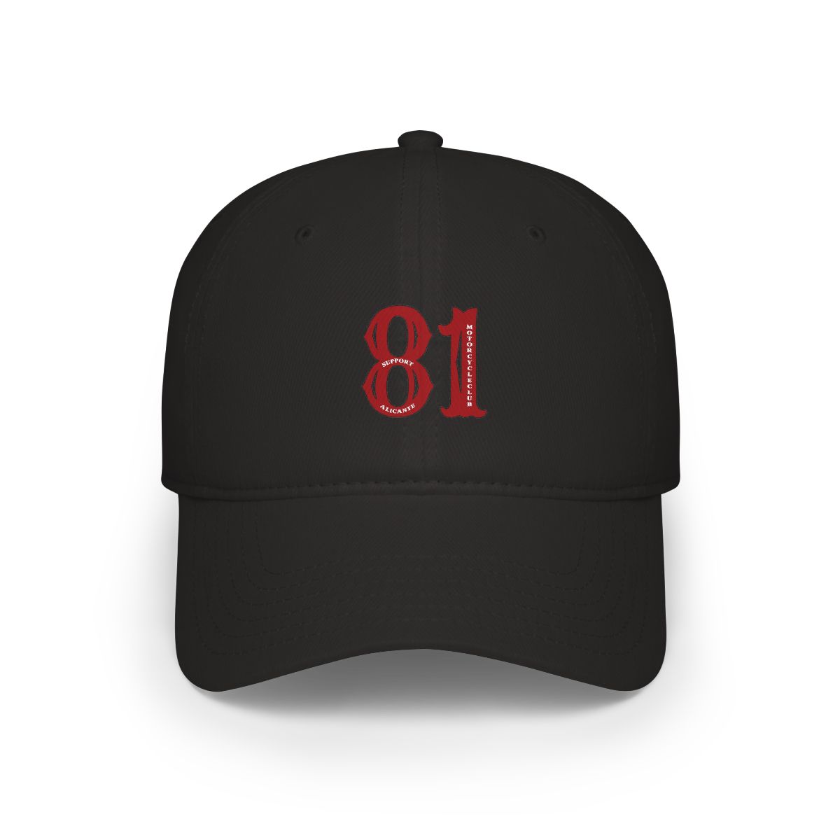 Red Distressed 81 Baseball Cap | Vintage Number Dad Hat | Hells Angels
